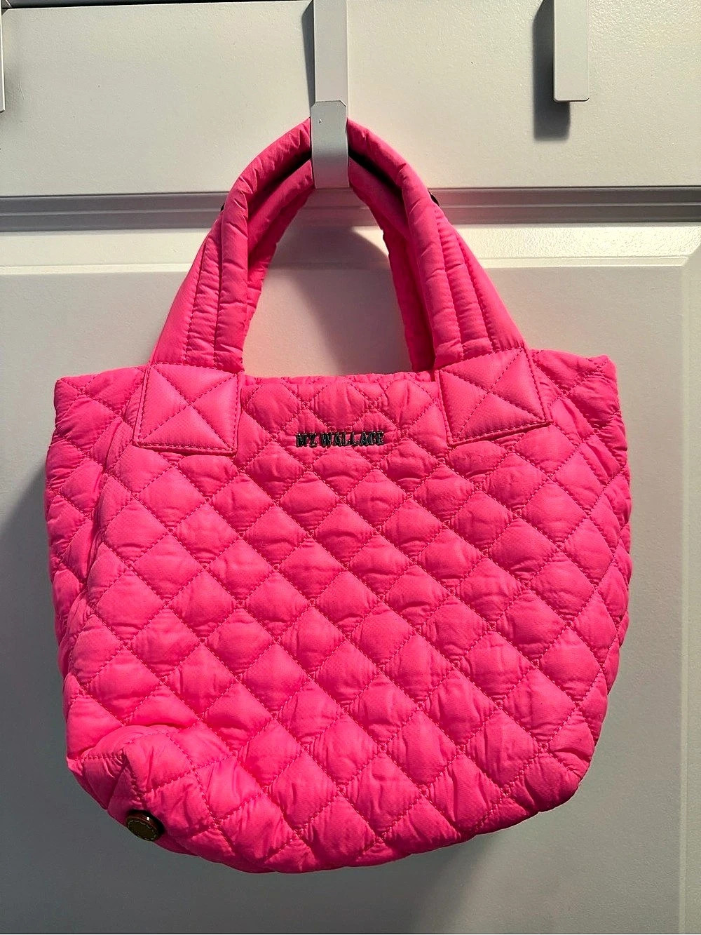 MZ WALLACE Mini Metro Tote Deluxe Neon Pink